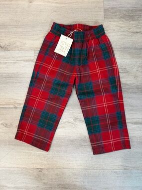The Beaufort Bonnet Company Red and Green Plaid Kids Bottoms